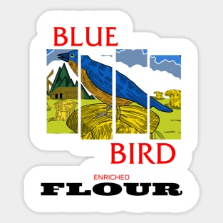 BLUE BIRD BLACK FLAG Sticker